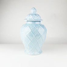 Load image into Gallery viewer, Light Blue Textured Ginger Jar- Large
