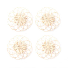 Load image into Gallery viewer, Natural Rattan Coaster Set