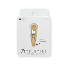Load image into Gallery viewer, Teleties Snap Clip-Gold 6 pack