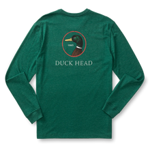 Load image into Gallery viewer, Duck Head Logo LS Tee - Forest Green Heather
