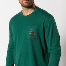 Load image into Gallery viewer, Duck Head Logo LS Tee - Forest Green Heather