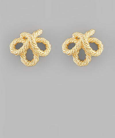 Tie The Knot Studs - Gold