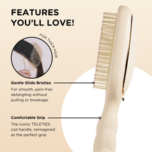 Load image into Gallery viewer, Teleties Detangler Hair Brush for Thick Hair-Tan
