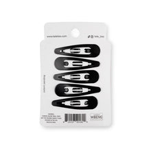 Load image into Gallery viewer, Teleties Snap Clip-Jet Black 6 pack