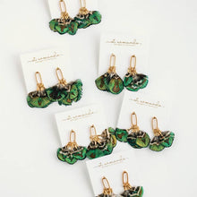 Load image into Gallery viewer, Mallard Feather Statement Earrings
