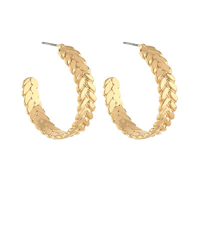 Braided Hoops - Gold