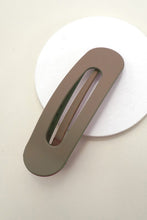 Load image into Gallery viewer, Oval Flat Hair Clip-Brown
