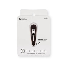 Load image into Gallery viewer, Teleties Snap Clip-Brown 6 pack
