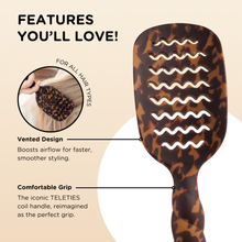 Load image into Gallery viewer, Teleties Vented Hairbrush-Tortoise
