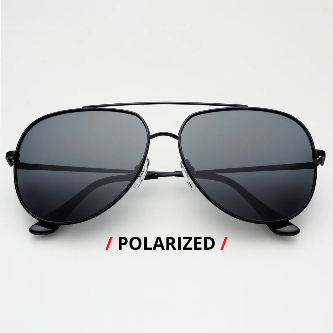 Freyrs Max Aviator Sunglasses - Black/Polarized