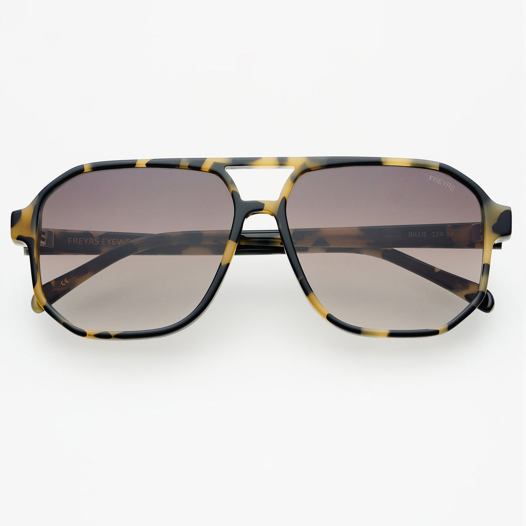 Billie Unisex Aviator Sunglasses-Tortoise