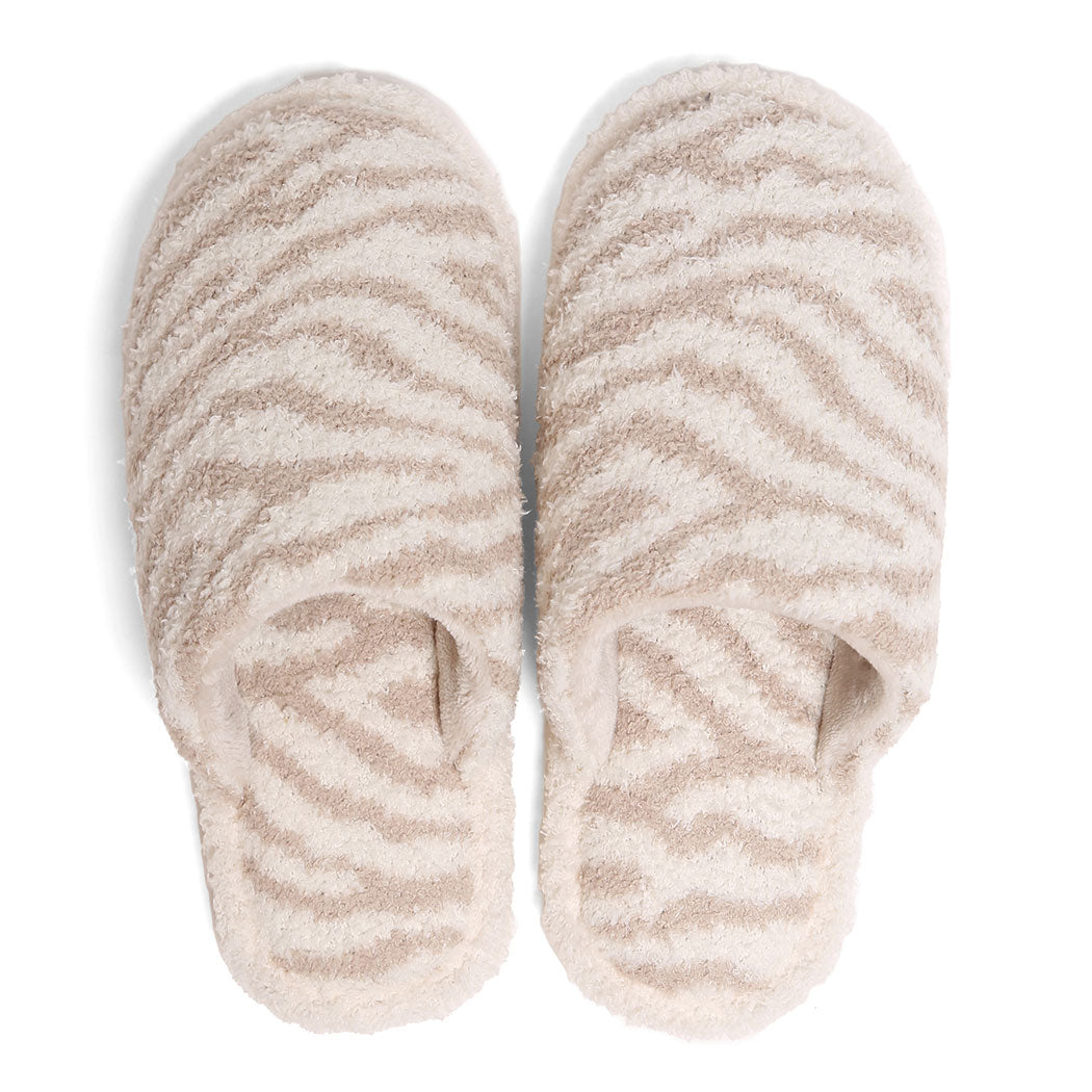 Winter Luxury Soft Zebra Slipper