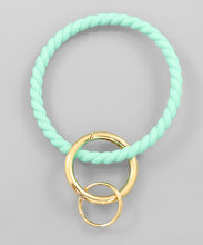 Load image into Gallery viewer, Twisted Silicone Keyring Bracelet
