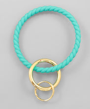Load image into Gallery viewer, Twisted Silicone Keyring Bracelet
