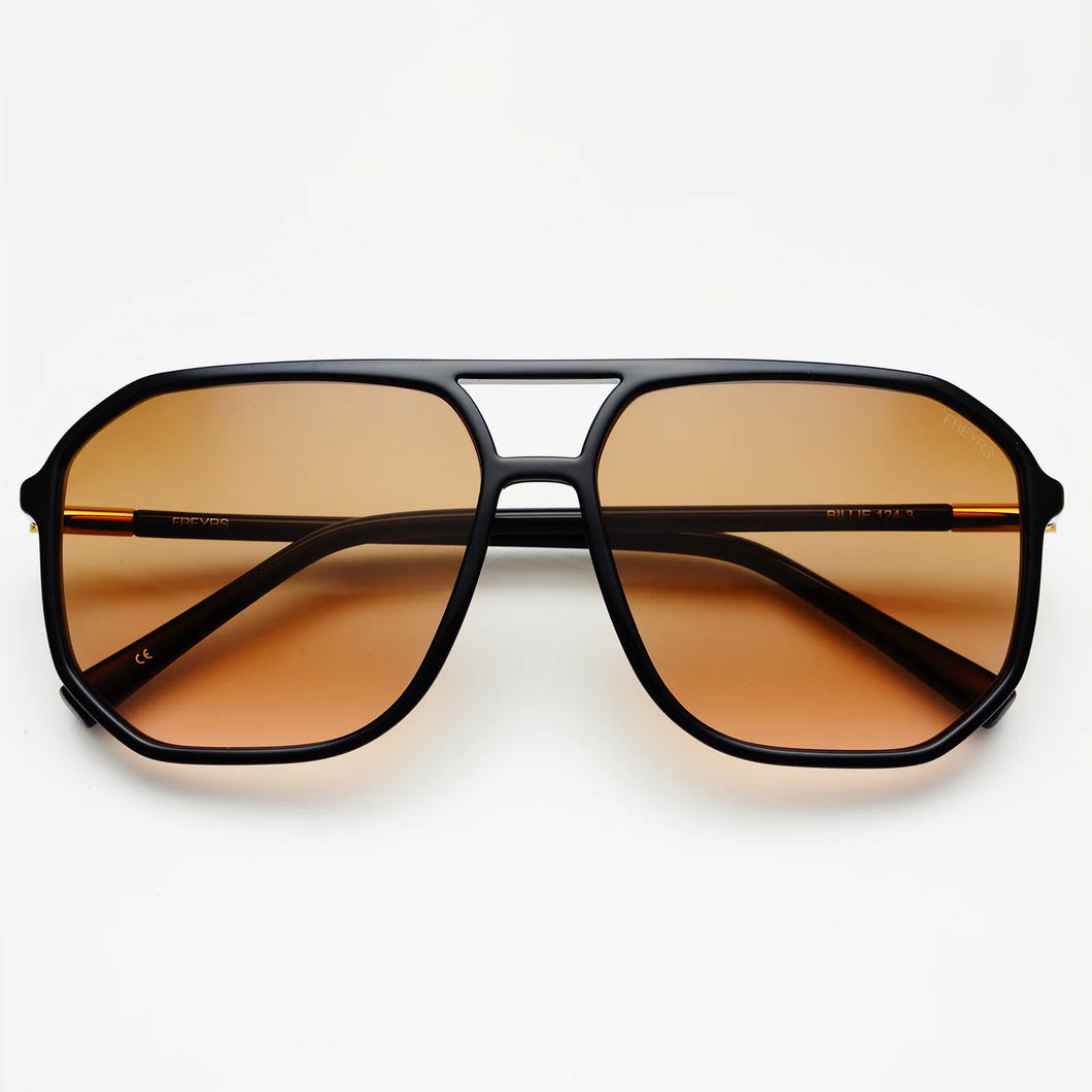 Freyrs Billie Aviator Sunglasses - Black/Brown