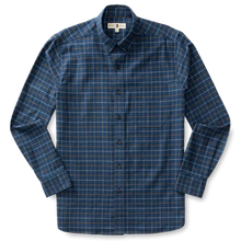 Load image into Gallery viewer, Duck Head Kimble Plaid Cotton Flannel Sport Shirt - Indigo Blue
