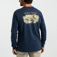 Load image into Gallery viewer, Duck Head LS Flying Mallard T-Shirt - Royal Navy Heather
