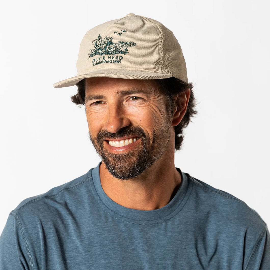 Duck Head Corduroy Unstructured 5-Panel Hat - Stone