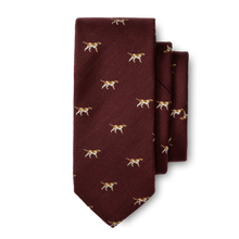 Load image into Gallery viewer, Duck Head Pointer Motif Tie - Tawny Port
