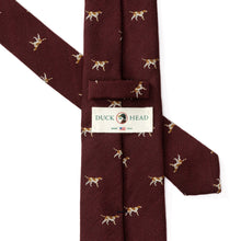 Load image into Gallery viewer, Duck Head Pointer Motif Tie - Tawny Port
