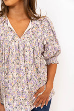 Load image into Gallery viewer, Karlie Floral Embroidered Top - Lilac
