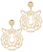 Gold Tiger Earrings