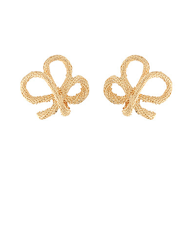 Knotted Stud - Gold