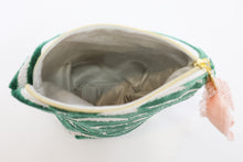 Load image into Gallery viewer, Madly Rich Small Essentials Pouch - Green Zebra
