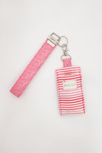 Load image into Gallery viewer, Madly Rich Wristlet + Gloss Pouch - Pink Stripe
