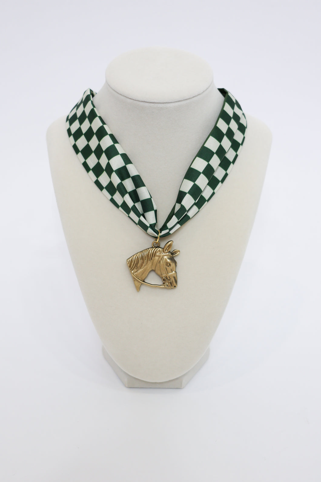 Stallion Pride Scarf Necklace - Checkered