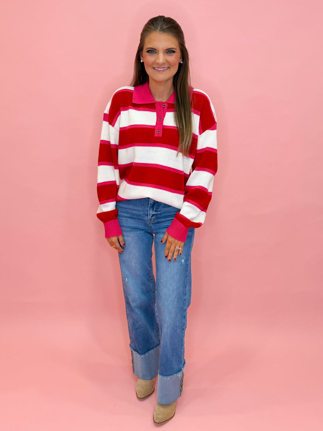 Cozy Crush Top - Red