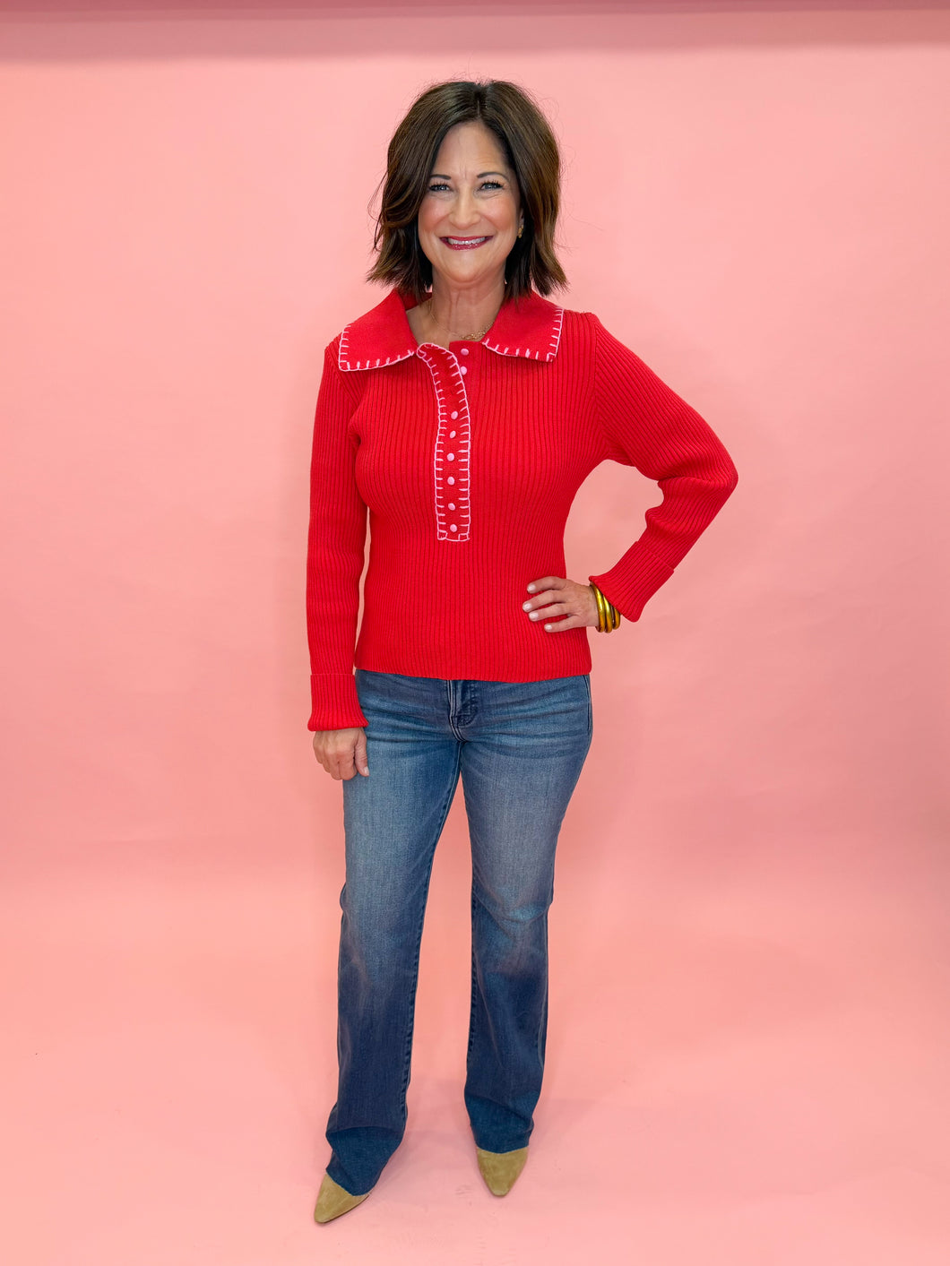 Peppermint Stitch Top