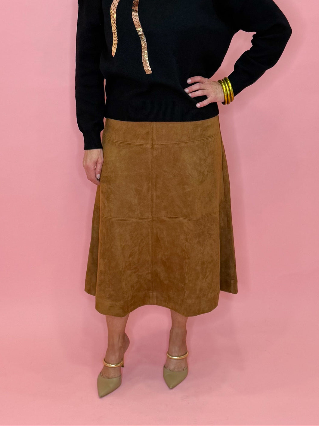 Sunday Suede Skirt - Camel