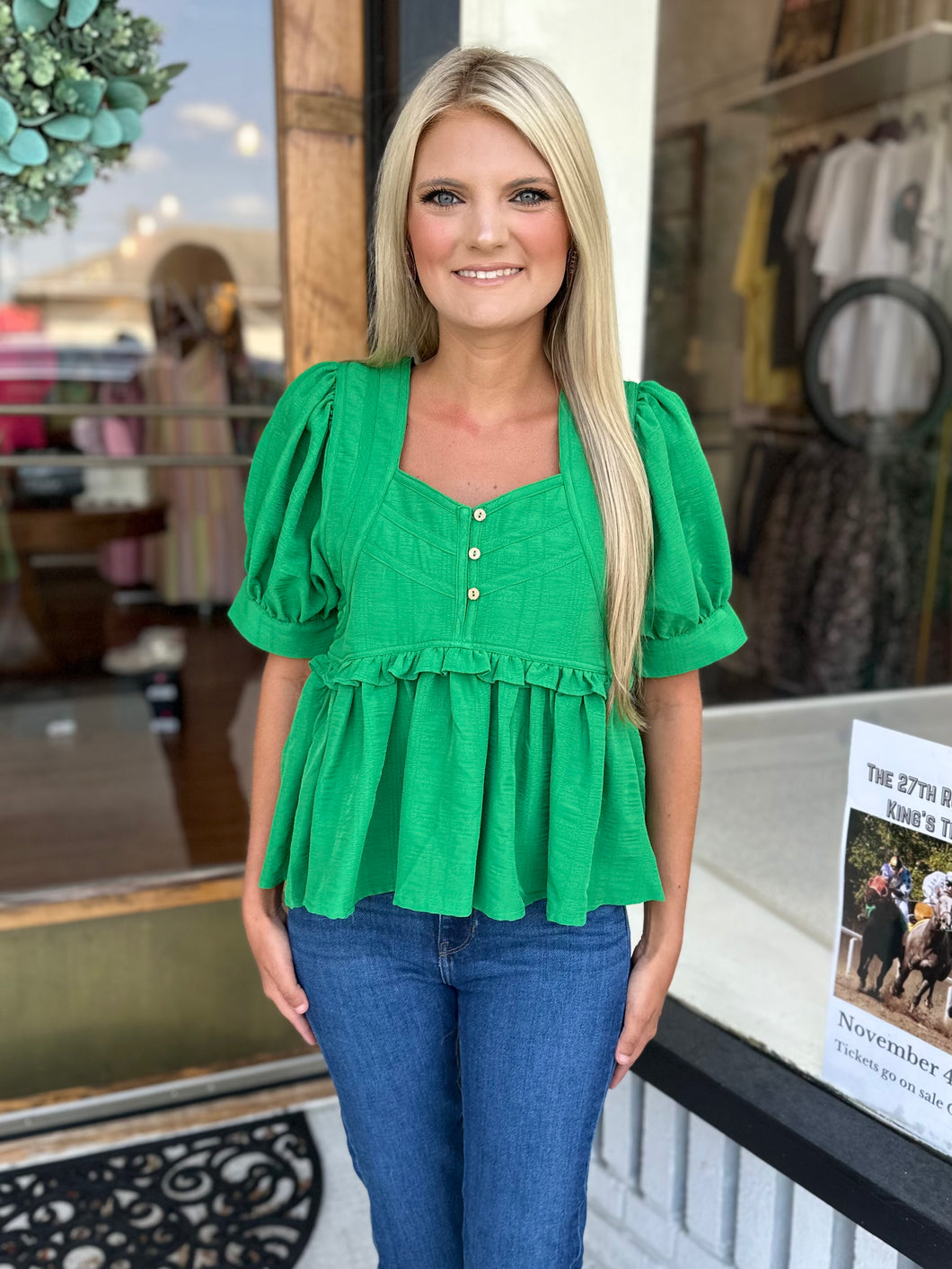 Blair Top - Kelly Green