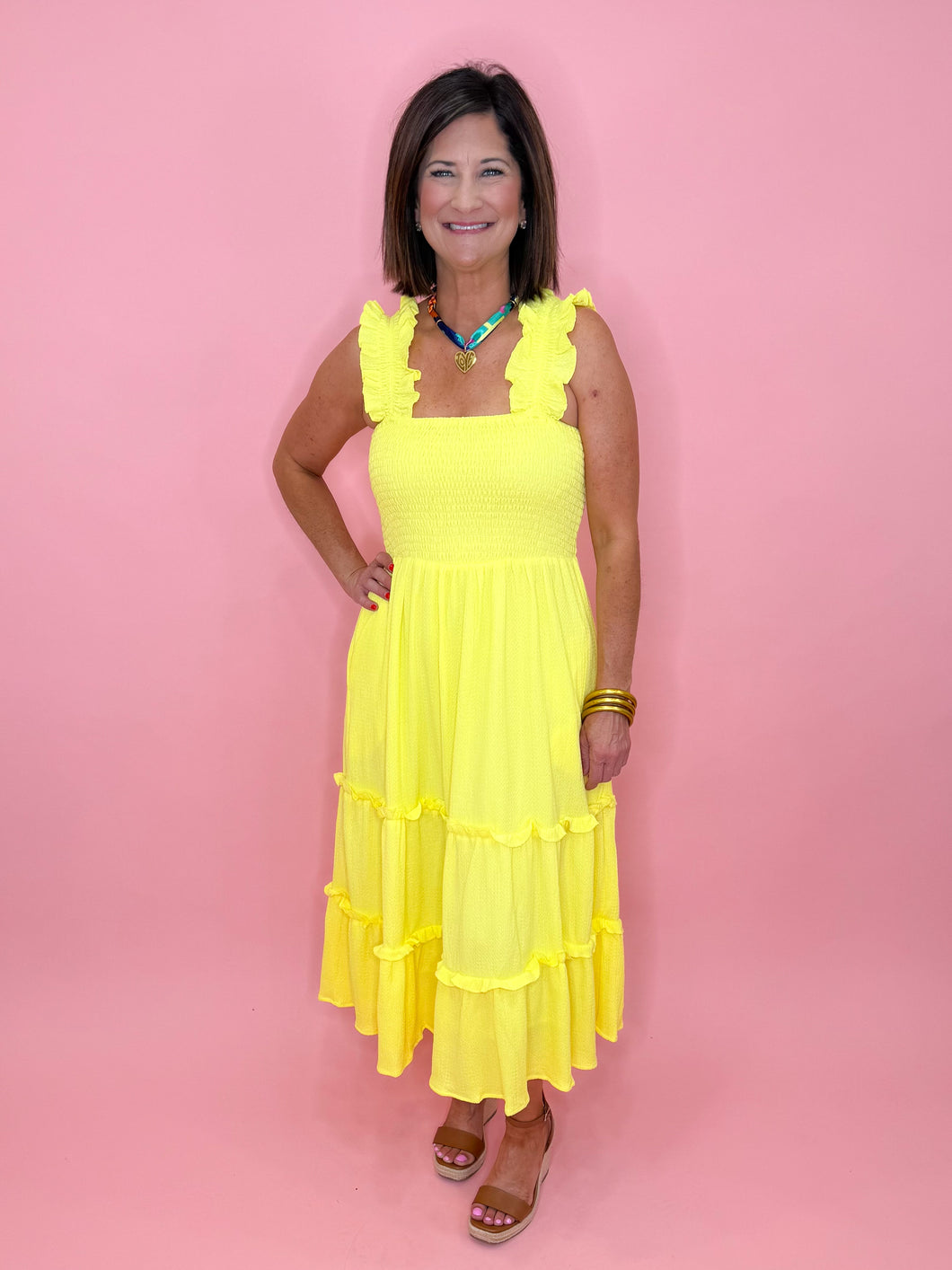 Hello Sunshine Dress - Lemon
