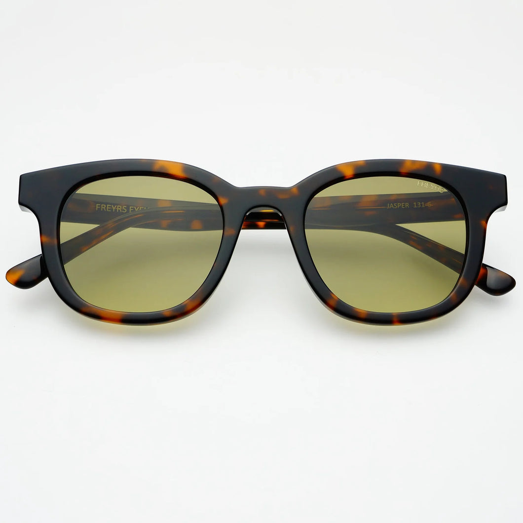 Freyrs Jasper Acetate Sunglasses - Tortoise/Green