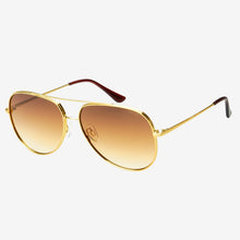 Load image into Gallery viewer, Freyrs Max Aviator Sunglasses - Gold/Brown
