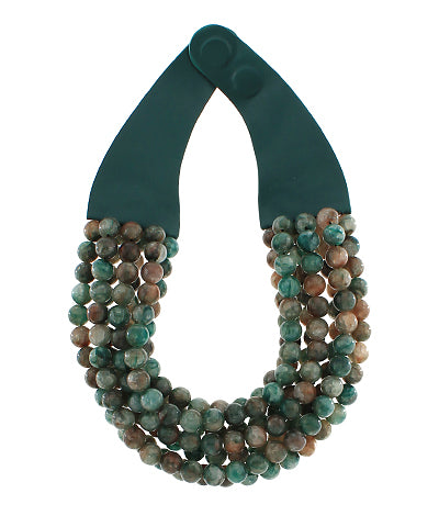Magnolia Necklace -Ocean Jasper