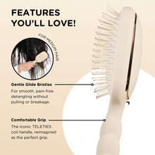 Load image into Gallery viewer, Teleties Detangler Hair Brush for Medium Hair-Tan
