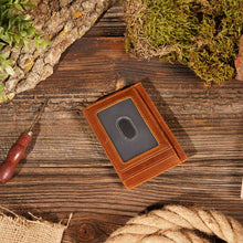 Load image into Gallery viewer, Leather Wallet with Magnetic Money Clip
