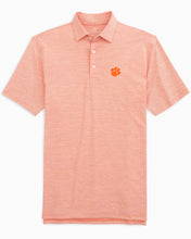 Load image into Gallery viewer, Southern Tide Clemson Tigers Driver Spacedye Polo Shirt - Endzone Orange
