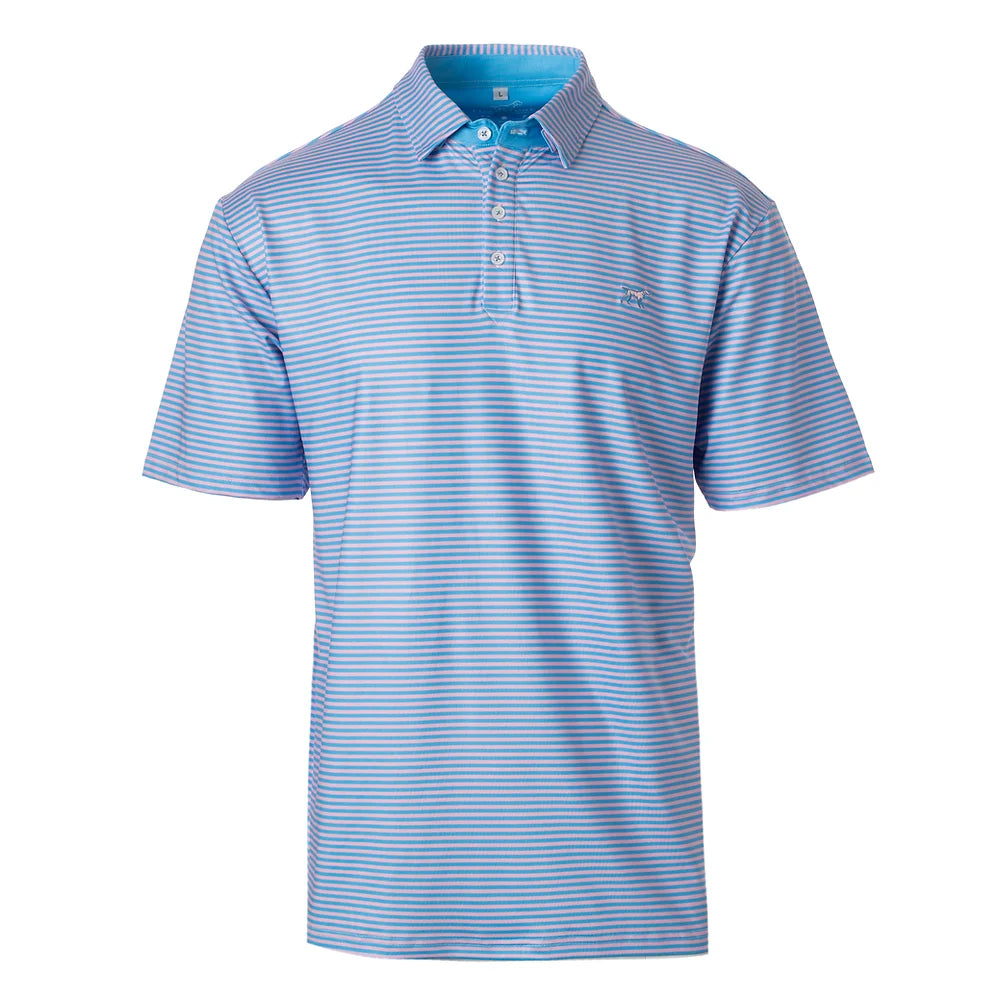 Fieldstone Signature Performance Polo - Pink/Blue – Mia & Beau's