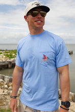 Load image into Gallery viewer, Burlebo Fish Fin Tee - Heather Periwinkle
