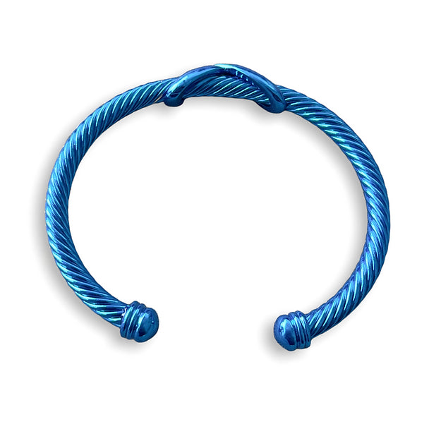 Bracelet Cuff Metallic Blue