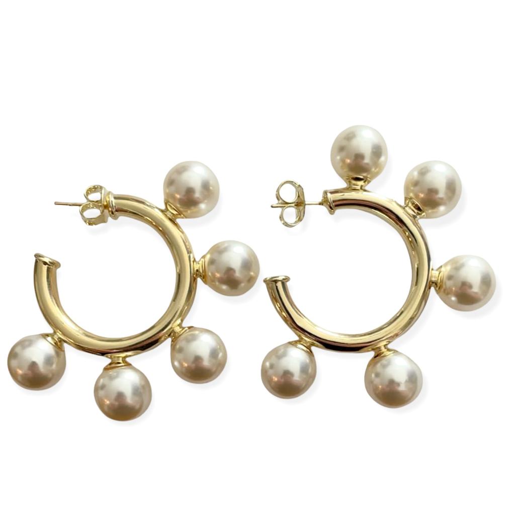 Sheila Fajl Gio Hoops  (Pearl)