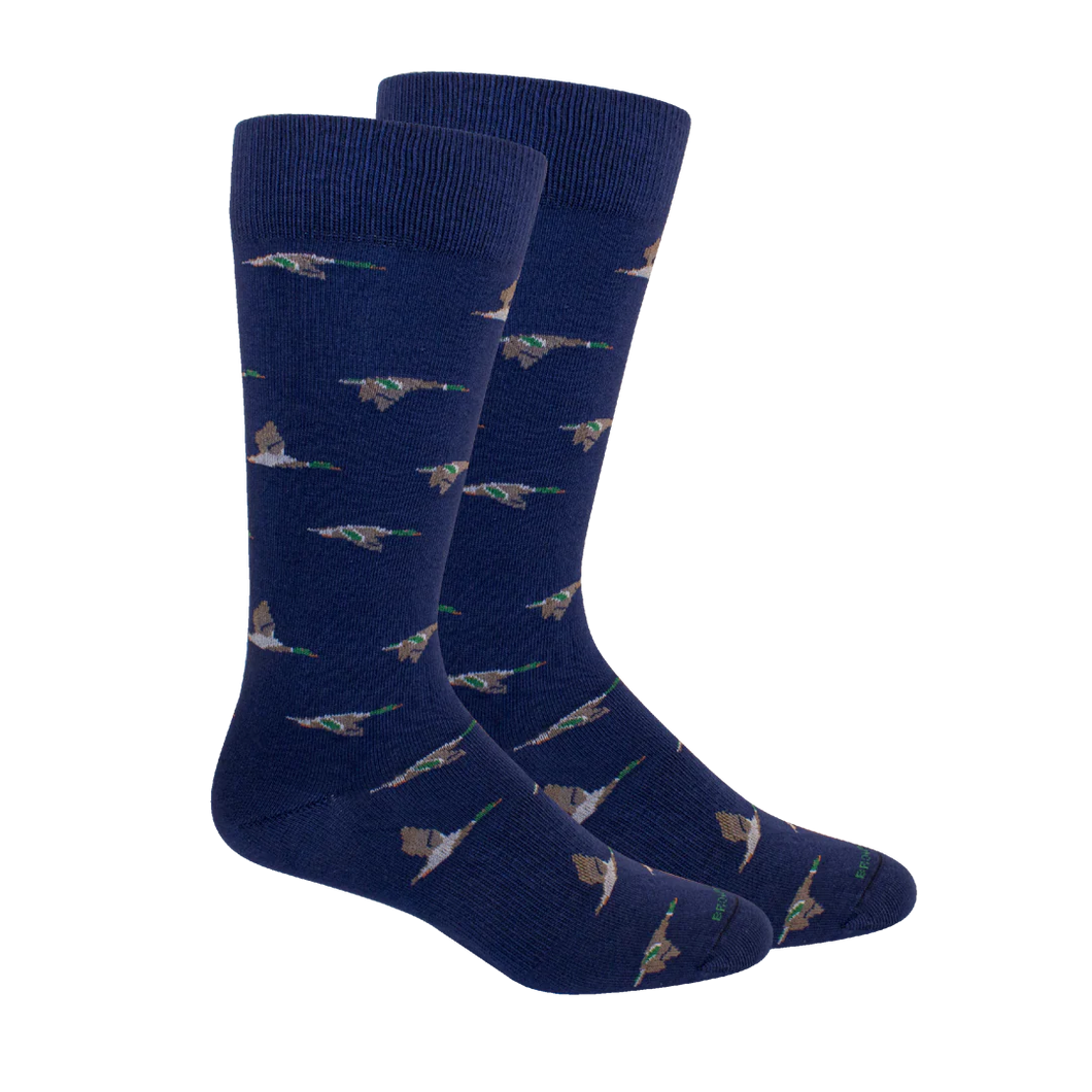 Brown Dog Mallard Socks - Insignia Blue