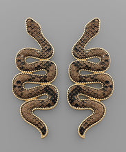 Load image into Gallery viewer, Leather Snake Earrings
