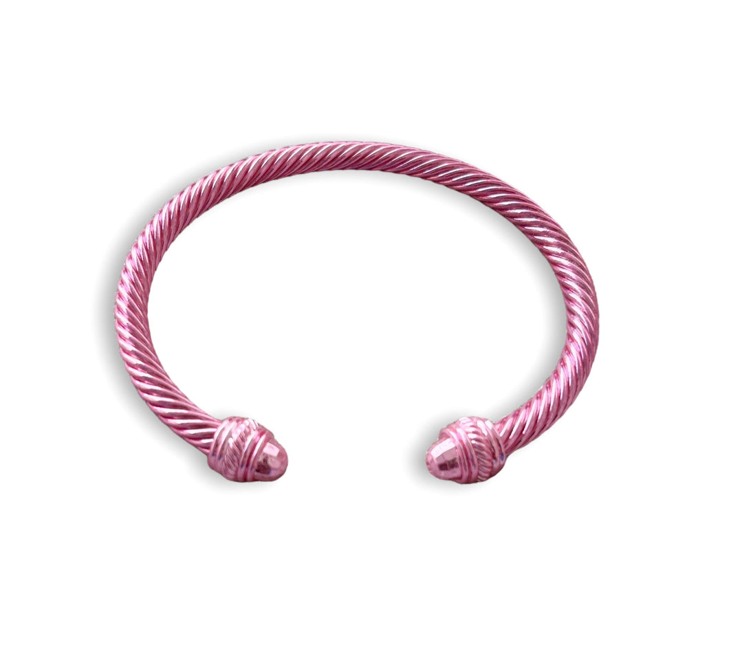 Bracelet Cuff Metallic Pink