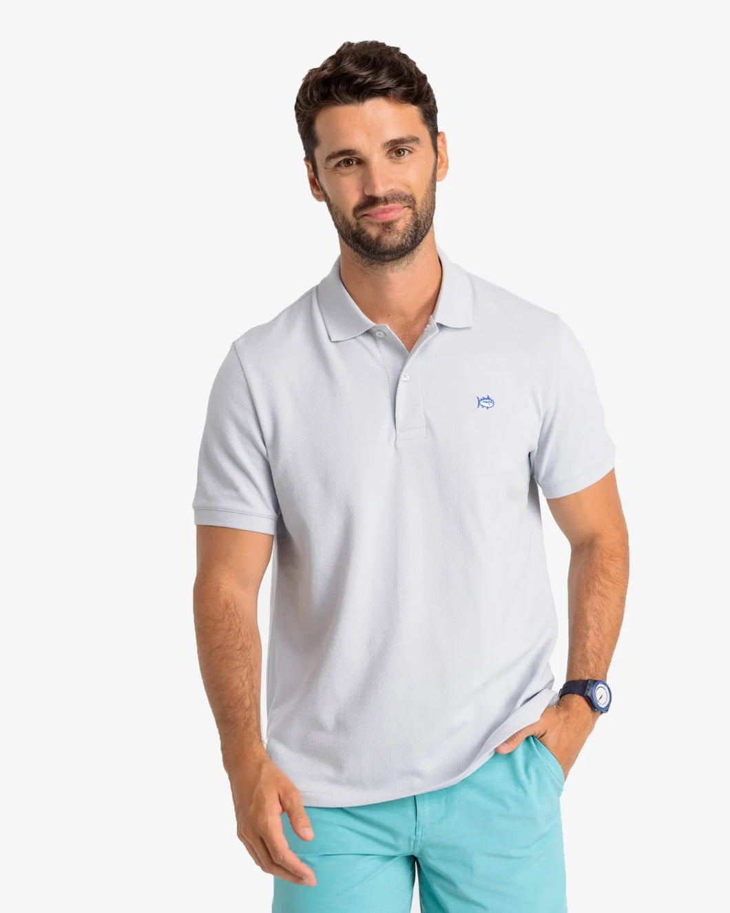 Southern Tide Skipjack Polo Shirt - Slate Grey